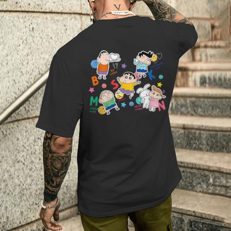 【まんが】クレヨンしんちゃん かすかべ防衛隊 メンズTシャツ バックプリント 彼への贈り物