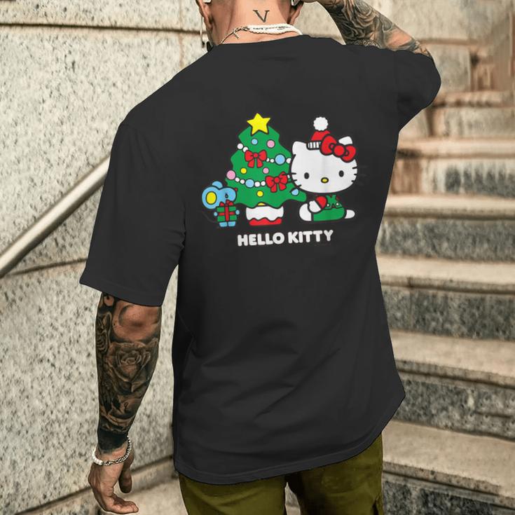 【クリスマス特集】Usデザイン ハローキティ クリスマスツリー メンズTシャツ バックプリント 彼への贈り物