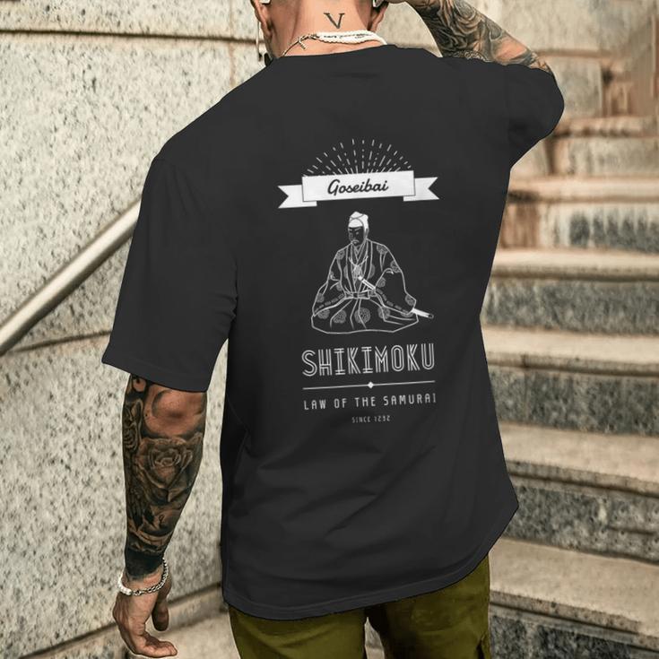 【山田全自動】御成敗式目（Goseibaishikimoku） メンズTシャツ バックプリント 彼への贈り物