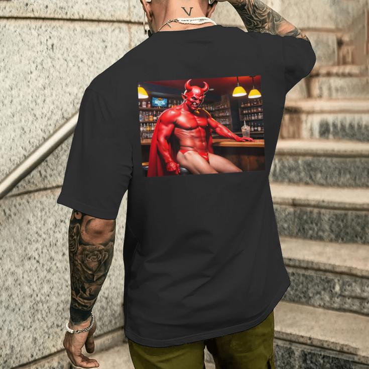 おかしいばかげたセクシーデビル メンズTシャツ バックプリント 彼への贈り物