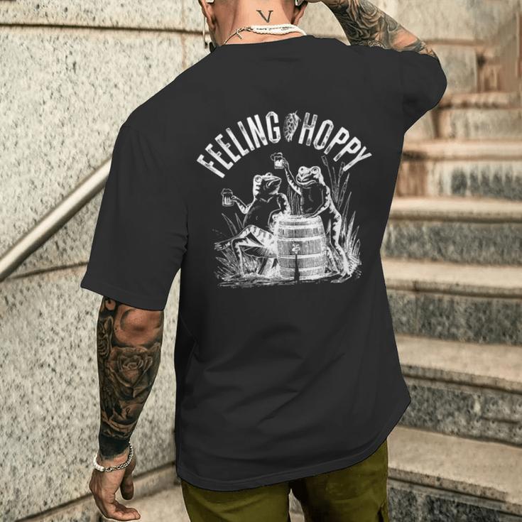 おもしろクラフトビール醸造所ギフト気分ホッピードリンクカエル メンズTシャツ バックプリント 彼への贈り物