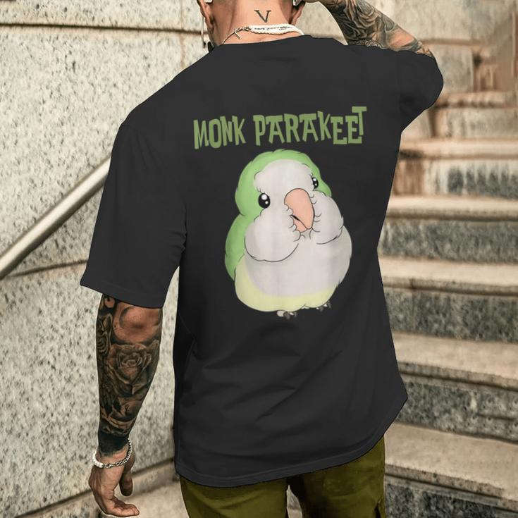 かわいいオキナインコインコクエーカーオウム鳥の恋人 メンズTシャツ バックプリント 彼への贈り物