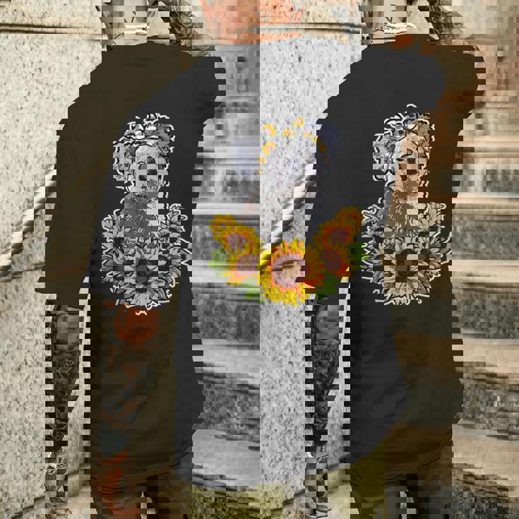 かわいいコアラベア ポイズンひまわりデココアラ メンズTシャツ バックプリント 彼への贈り物