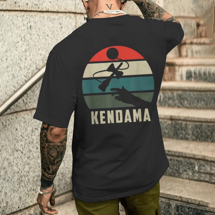 けん玉トス レトロサンセット けん玉 スピリット・オブ・ケンダマ メンズTシャツ バックプリント 彼への贈り物