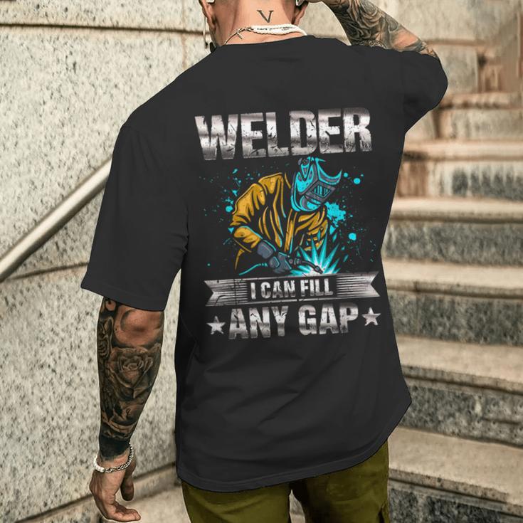 どんな隙間も埋めることができる溶接機、面白い加工溶接 メンズTシャツ バックプリント 彼への贈り物