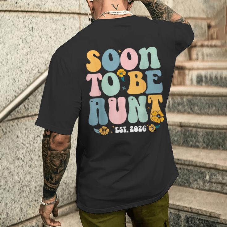 まもなく叔母さんになる 2026年新叔母さん妊娠発表 メンズTシャツ バックプリント 彼への贈り物