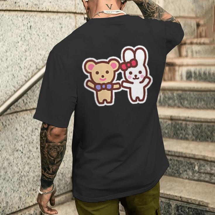 ゆるかわメルちゃん 漫画バックプリント メンズTシャツ バックプリント 彼への贈り物