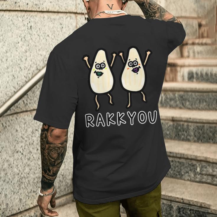らっきょうさん メンズTシャツ バックプリント 彼への贈り物