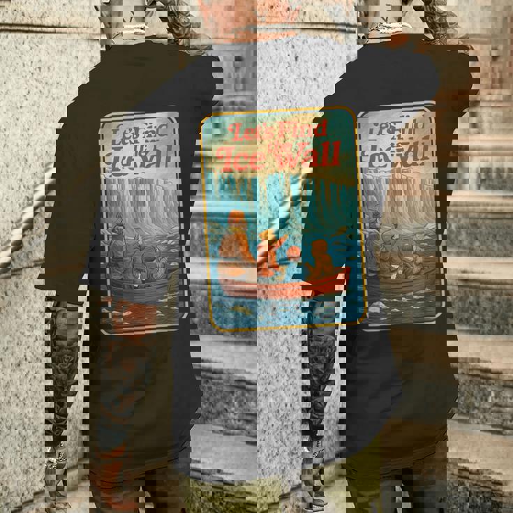 アイスウォールを見つけよう-ファニーフラットアース メンズTシャツ バックプリント 彼への贈り物