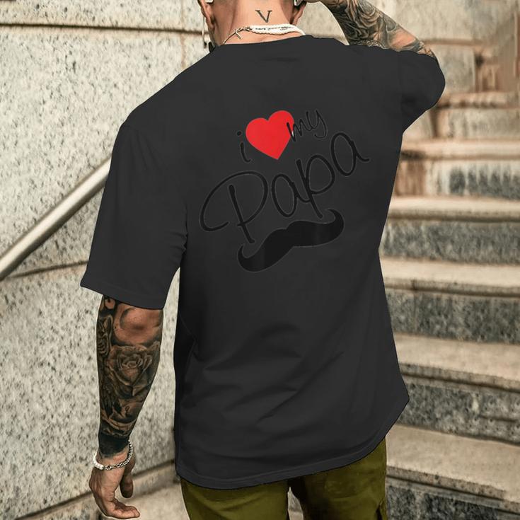 アイ・ラブ・マイ・パパ メンズTシャツ バックプリント 彼への贈り物