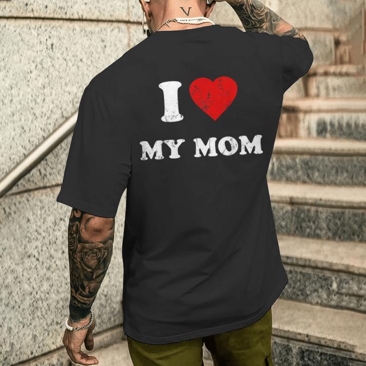 アイ・ラヴ・マイ・マム メンズTシャツ バックプリント 彼への贈り物