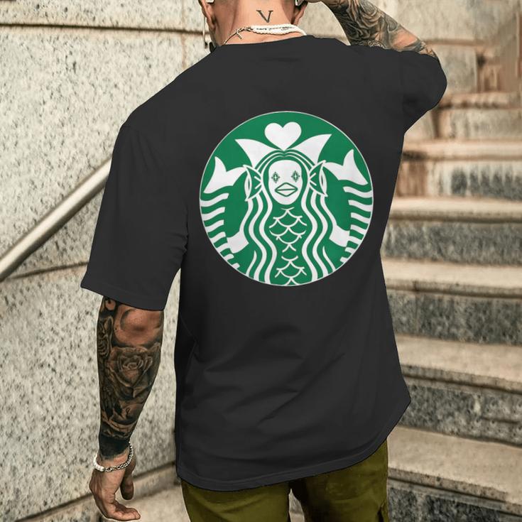 アマビエ 日本の妖怪人魚から保護。 メンズTシャツ バックプリント 彼への贈り物