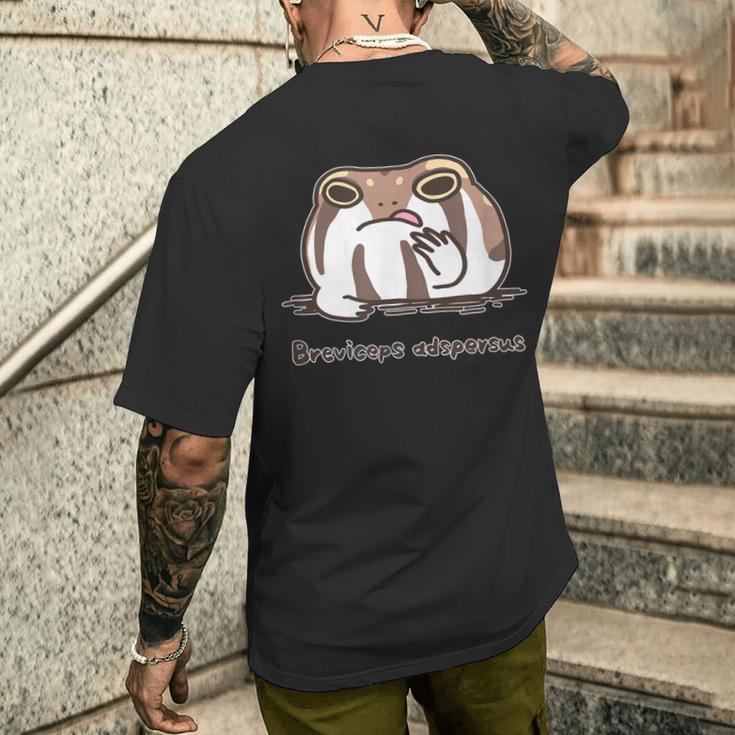 アメフクラガエル おもしろ ゆるかわ かわいい ギフト 生物 理系 メンズTシャツ バックプリント 彼への贈り物