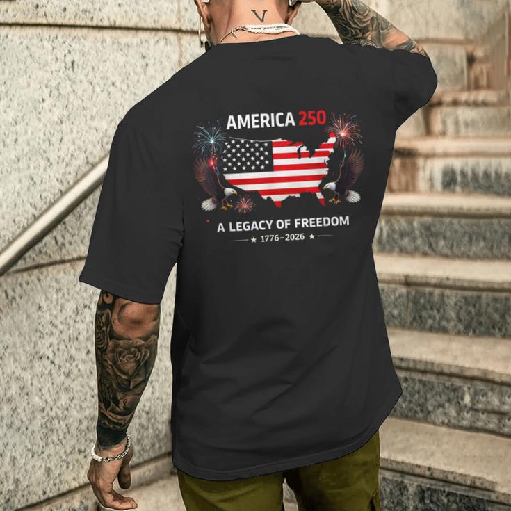 アメリカ250周年記念 アメリカ 250 アメリカ 250歳の誕生日 メンズTシャツ バックプリント 彼への贈り物