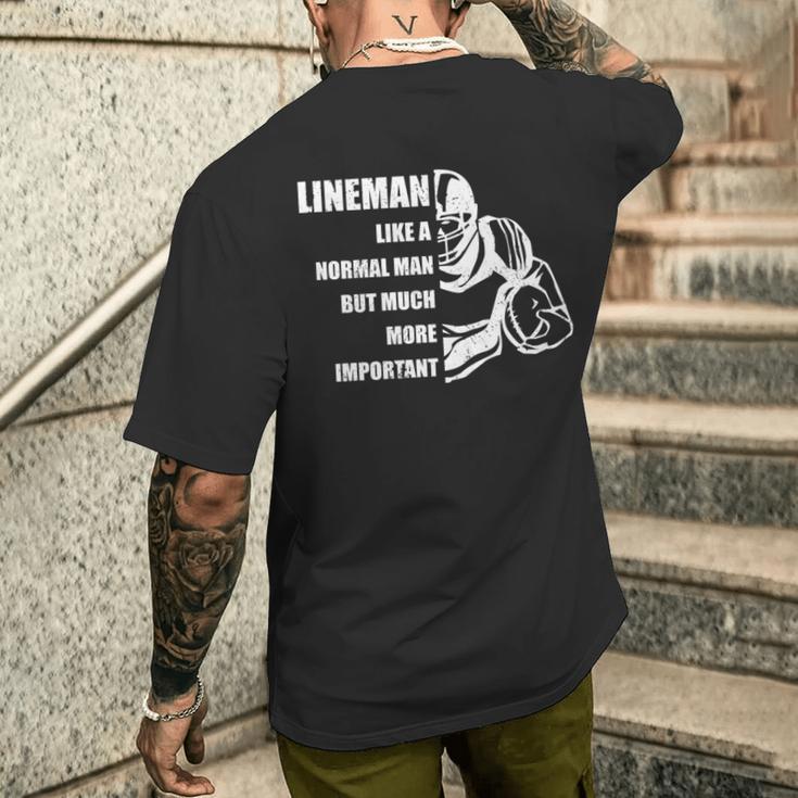 アメリカンフットボール トレーニング用品 ラインマン フットボール選手 長袖tシャツ メンズTシャツ バックプリント 彼への贈り物