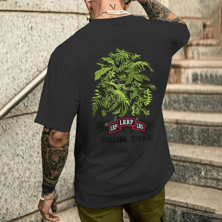 アメリカン・マローダー：ステイ・ア・Lrrp、ステイ・アライブ メンズTシャツ バックプリント 彼への贈り物
