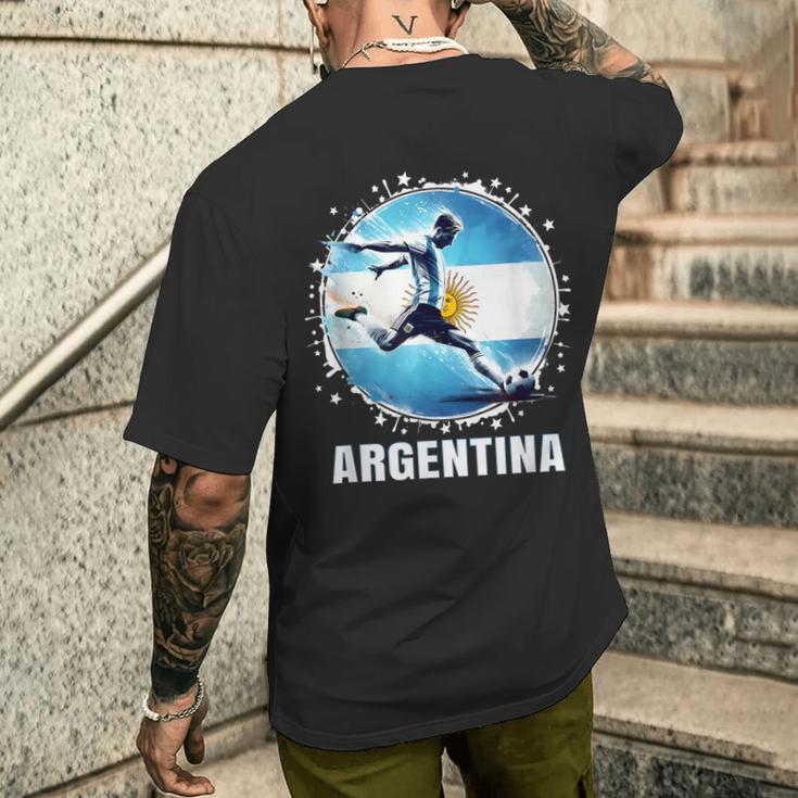 アルゼンチン選手のためのアルゼンチンシャツ レトロ ボーイズ アルゼンチン メンズTシャツ バックプリント 彼への贈り物