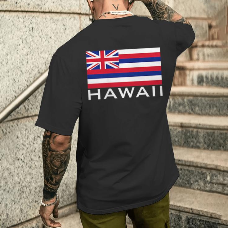 アロハのハワイ州旗 メンズTシャツ バックプリント 彼への贈り物