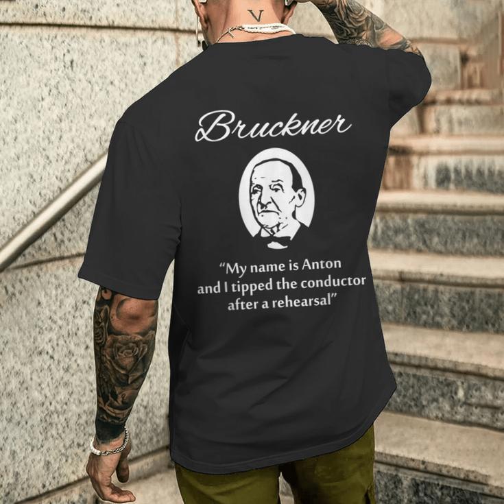 アントン・ブルックナー メンズTシャツ バックプリント 彼への贈り物