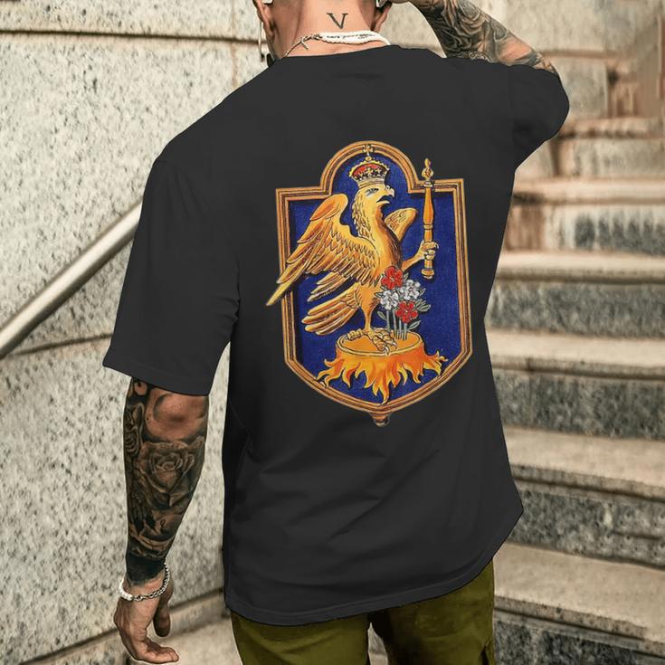 アン・ブーリン ロイヤル・ファルコン バッジ メンズTシャツ バックプリント 彼への贈り物