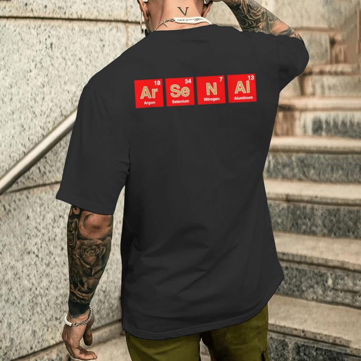 アーセナル Ar-Se-N-Al 周期表 Uk Town メンズTシャツ バックプリント 彼への贈り物