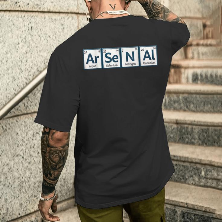 アーセナルar-Se-N-Al周期表要素 メンズTシャツ バックプリント 彼への贈り物