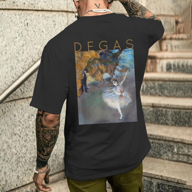 アーティストとバレリーナのためのステージ上のエドガー・ドガダンサー メンズTシャツ バックプリント 彼への贈り物
