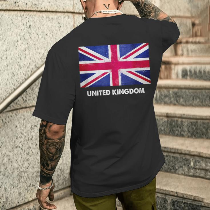 イギリスの国旗。 メンズTシャツ バックプリント 彼への贈り物