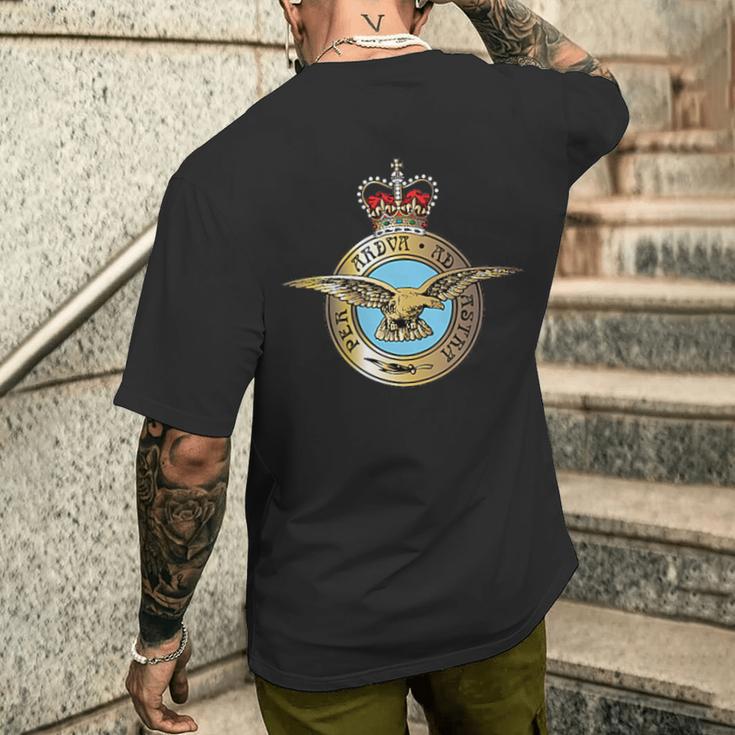 イギリス空軍 イギリス空軍 バッジパッチ メンズTシャツ バックプリント 彼への贈り物