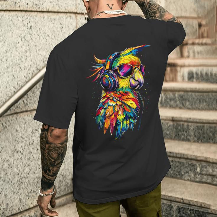 インコ コンゴウインコ オウム愛好家 甘いインコ メンズTシャツ バックプリント 彼への贈り物