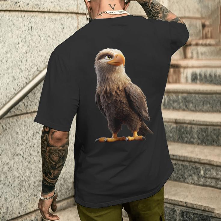 イーグル ハクトウワシ イヌワシ オジロワシ ワシ ワシ メンズTシャツ バックプリント 彼への贈り物