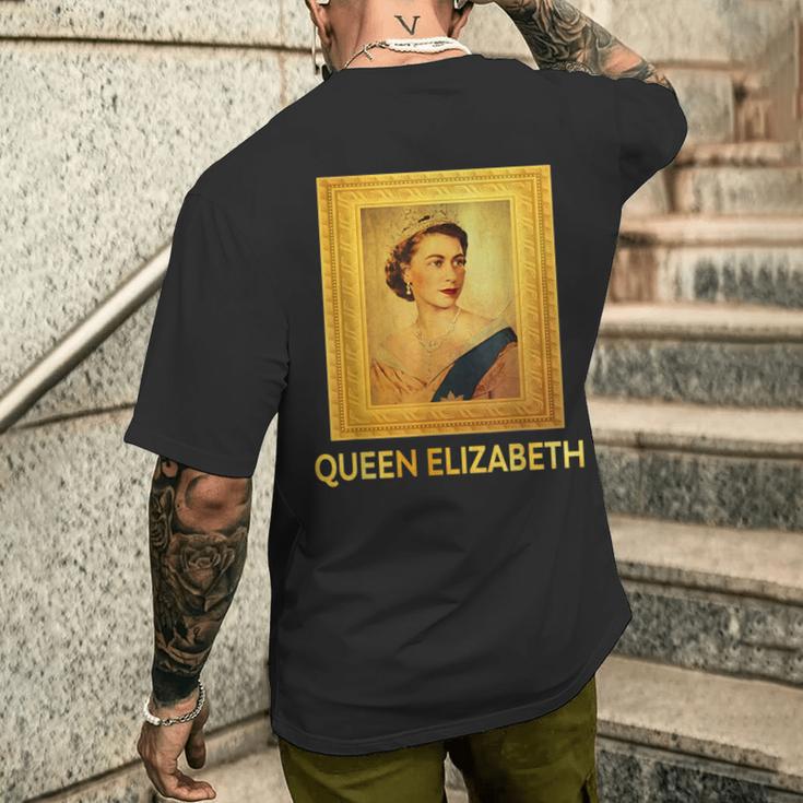 エリザベス女王 Ii ファン ビンテージ写真 英国王 メンズTシャツ バックプリント 彼への贈り物