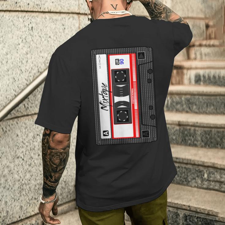カセット テープ 音楽 ミックス オーディオ 90年代 パーティー 80年代 メンズTシャツ バックプリント 彼への贈り物