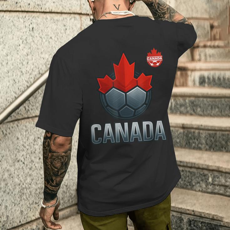 カナダ サッカー ジャージ レッド フットボール ファン プレーヤー 旅行 メンズTシャツ バックプリント 彼への贈り物