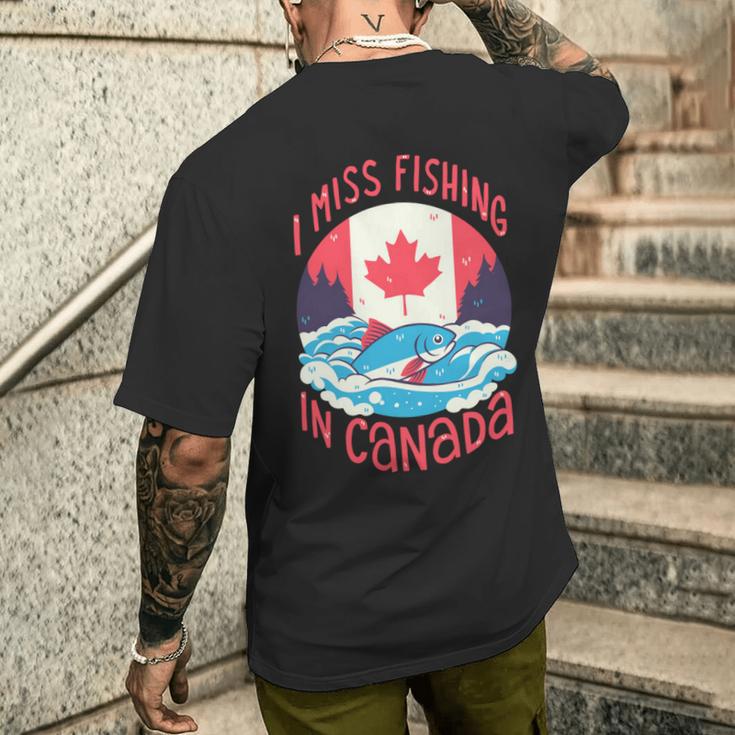 カナダでの釣り 長袖tシャツ メンズTシャツ バックプリント 彼への贈り物