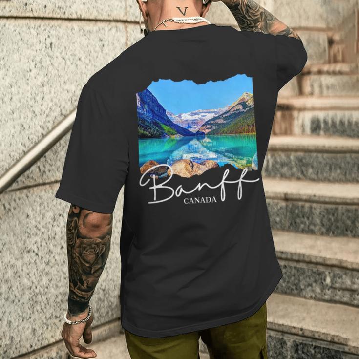 カナダバンフ メンズTシャツ バックプリント 彼への贈り物