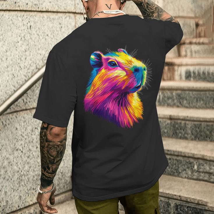 カピバラ Be Capy カピバラ げっ歯類 おもしろカピバラ Capybara メンズTシャツ バックプリント 彼への贈り物