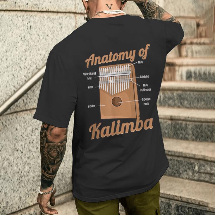 カリンバの解剖学的デザイン カリンバ選手向け メンズTシャツ バックプリント 彼への贈り物