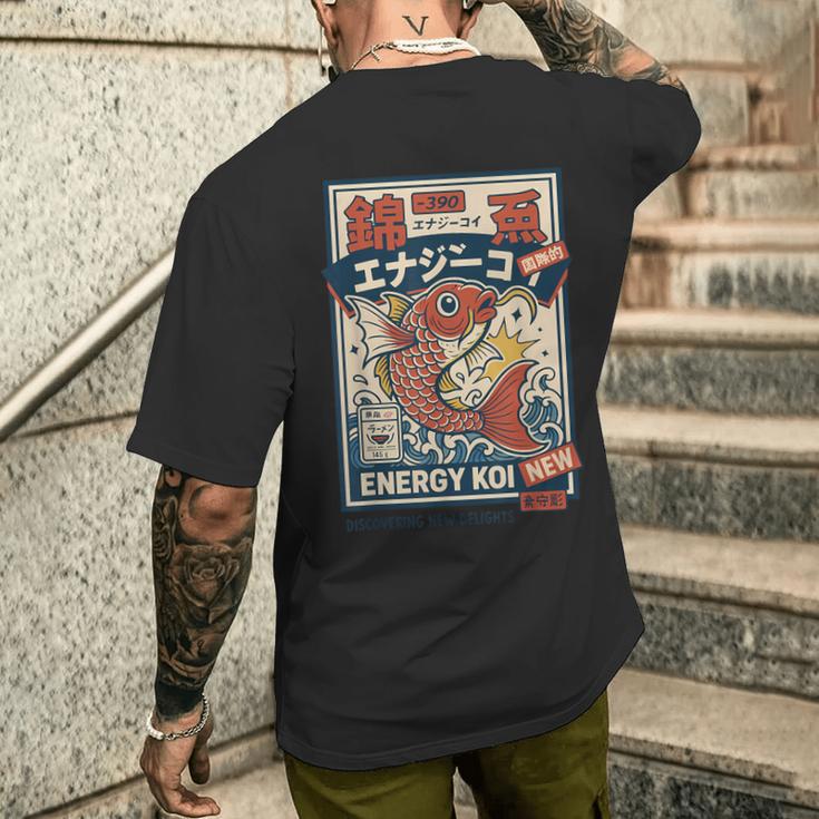 カワイイ オタク アニメ 日本 ストリートウェア 鯉 グランジ メンズTシャツ バックプリント 彼への贈り物