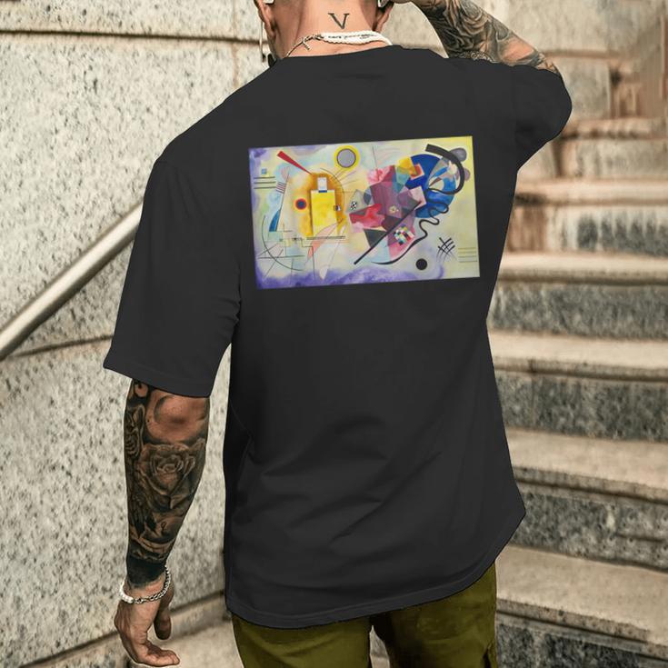 カンディンスキー 抽象芸術 黄色 赤 青 メンズTシャツ バックプリント 彼への贈り物