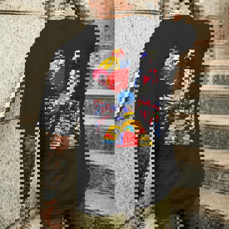 カントリーボール 世界旗 メンズTシャツ バックプリント 彼への贈り物