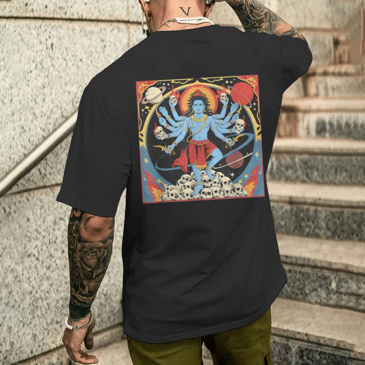 カーリー ヒンドゥー教 女神 ヒンドゥー教 神 スピリチュアル 禅 ヨガ メンズTシャツ バックプリント 彼への贈り物