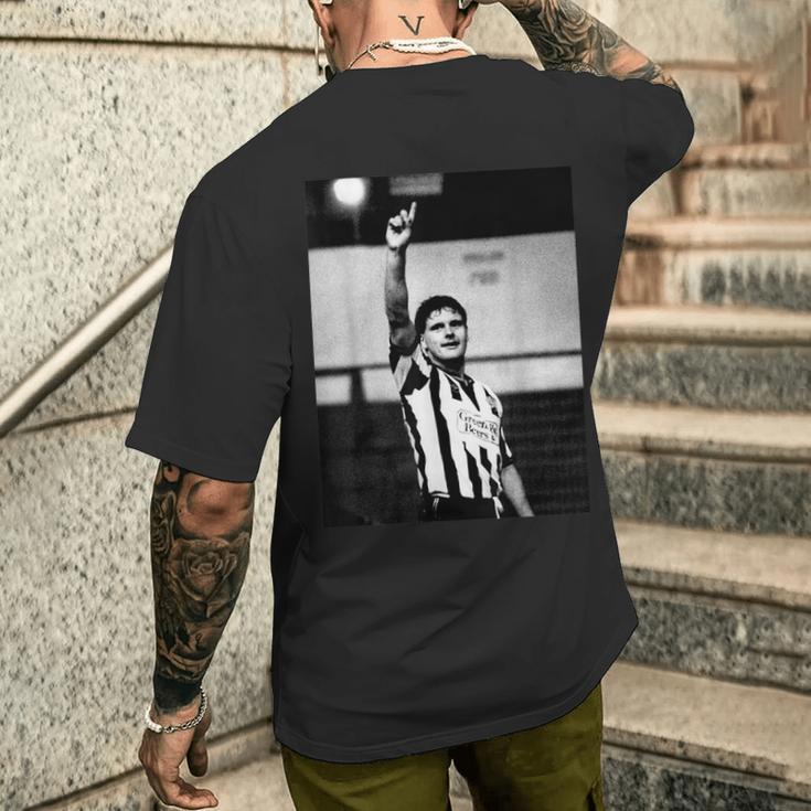 ガッツァ・ガスコイン・ウェーブ ニューカッスル・ユナイテッド ポーツマスフットボール メンズTシャツ バックプリント 彼への贈り物