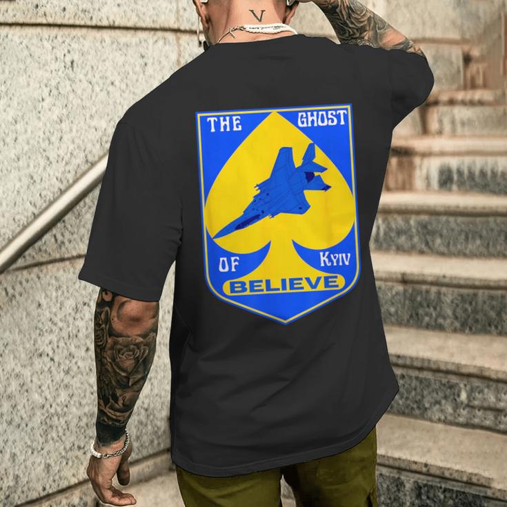 キエフの幽霊 シャツ ウクライナと立ち上がる メンズTシャツ バックプリント 彼への贈り物