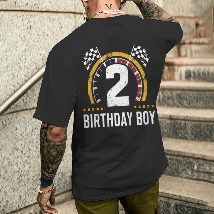 キッズ 2歳 誕生日 男の子 レーシング スピードメーター メンズTシャツ バックプリント 彼への贈り物