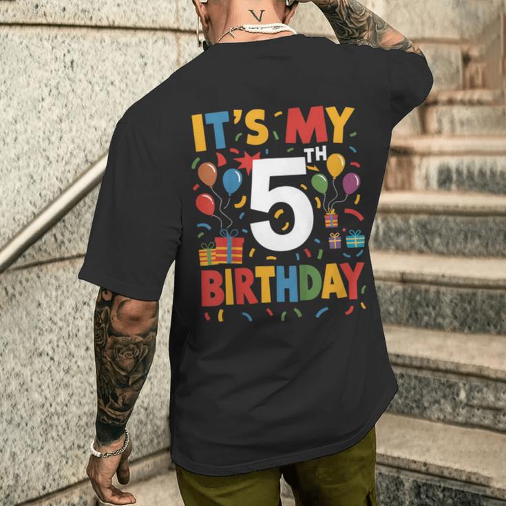 キッズ 5歳の誕生日シャツ男の子キッズ幼児5歳の誕生日男の子 メンズTシャツ バックプリント 彼への贈り物