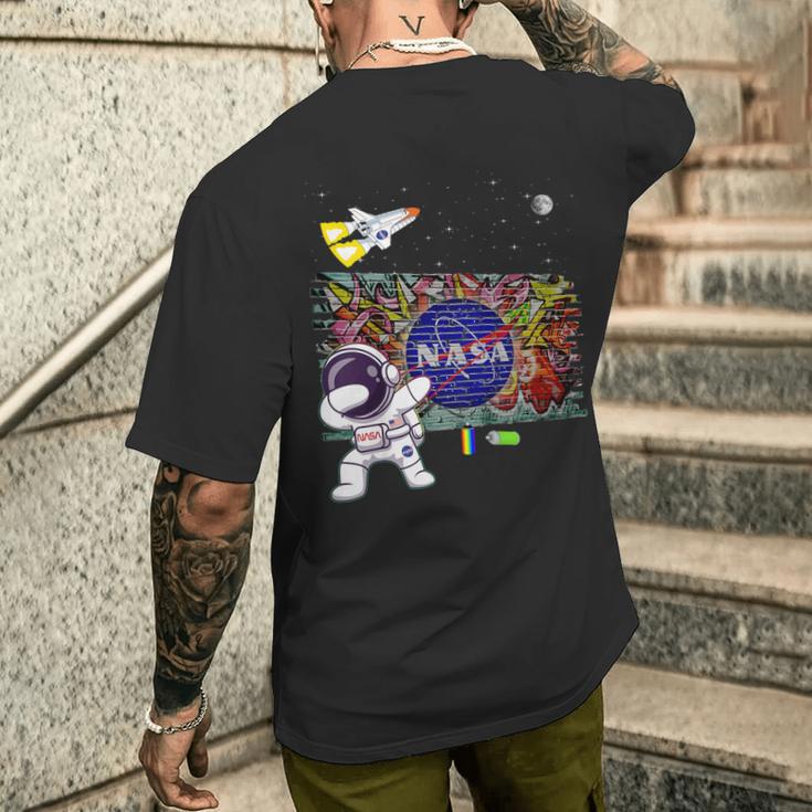 キッズ Nasaグラフィティアート宇宙飛行士キッドダビングスペースシャトルクール メンズTシャツ バックプリント 彼への贈り物