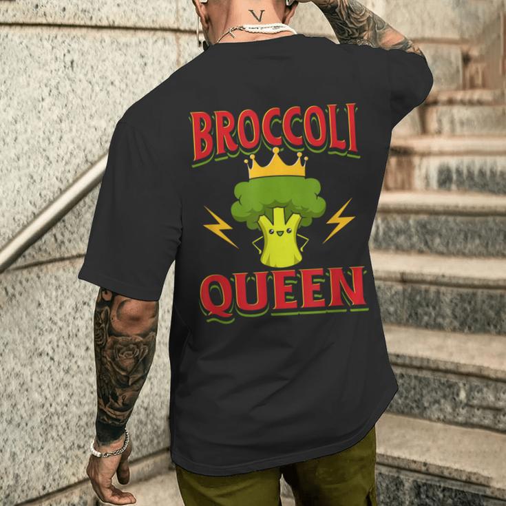 キュート ブロッコリー クイーン 引用 おもしろい 野菜 ブロッコリー愛好家 メンズTシャツ バックプリント 彼への贈り物