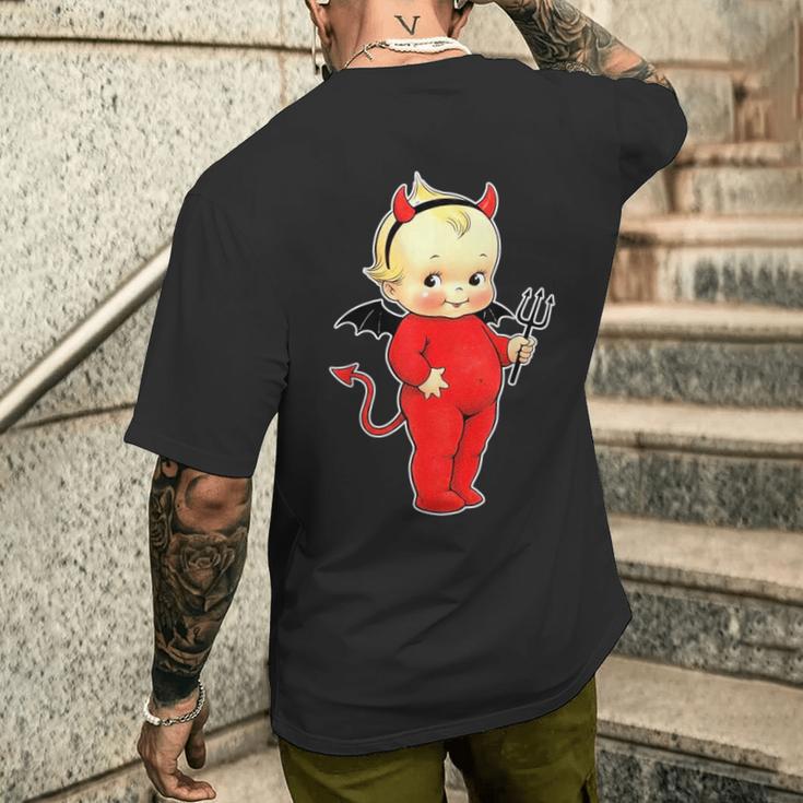 キューピー ベイビー デビル キュート メンズTシャツ バックプリント 彼への贈り物