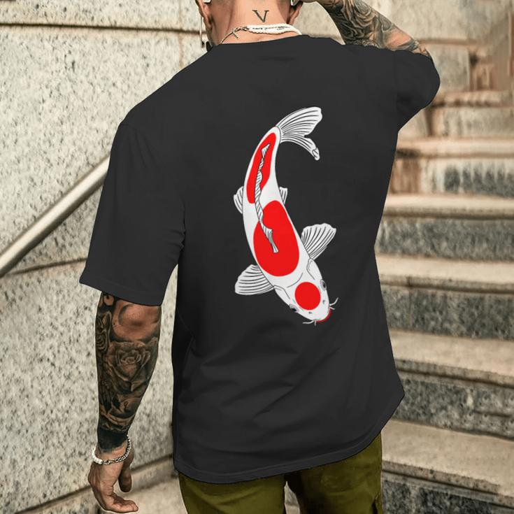 クハク 紅白鯉 メンズTシャツ バックプリント 彼への贈り物